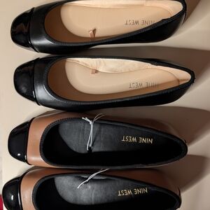 Nine West Women's Black and Brown Flats